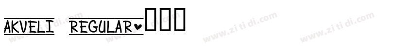 AKVeli Regular字体转换